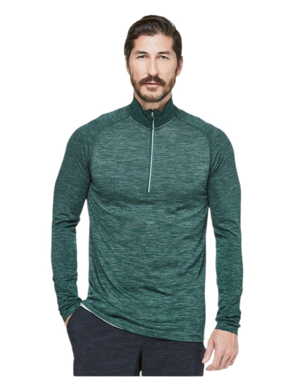 Lululemon Men Anchor Royal Emerald Green Metal Vent Tech Half Zip Pullover Large